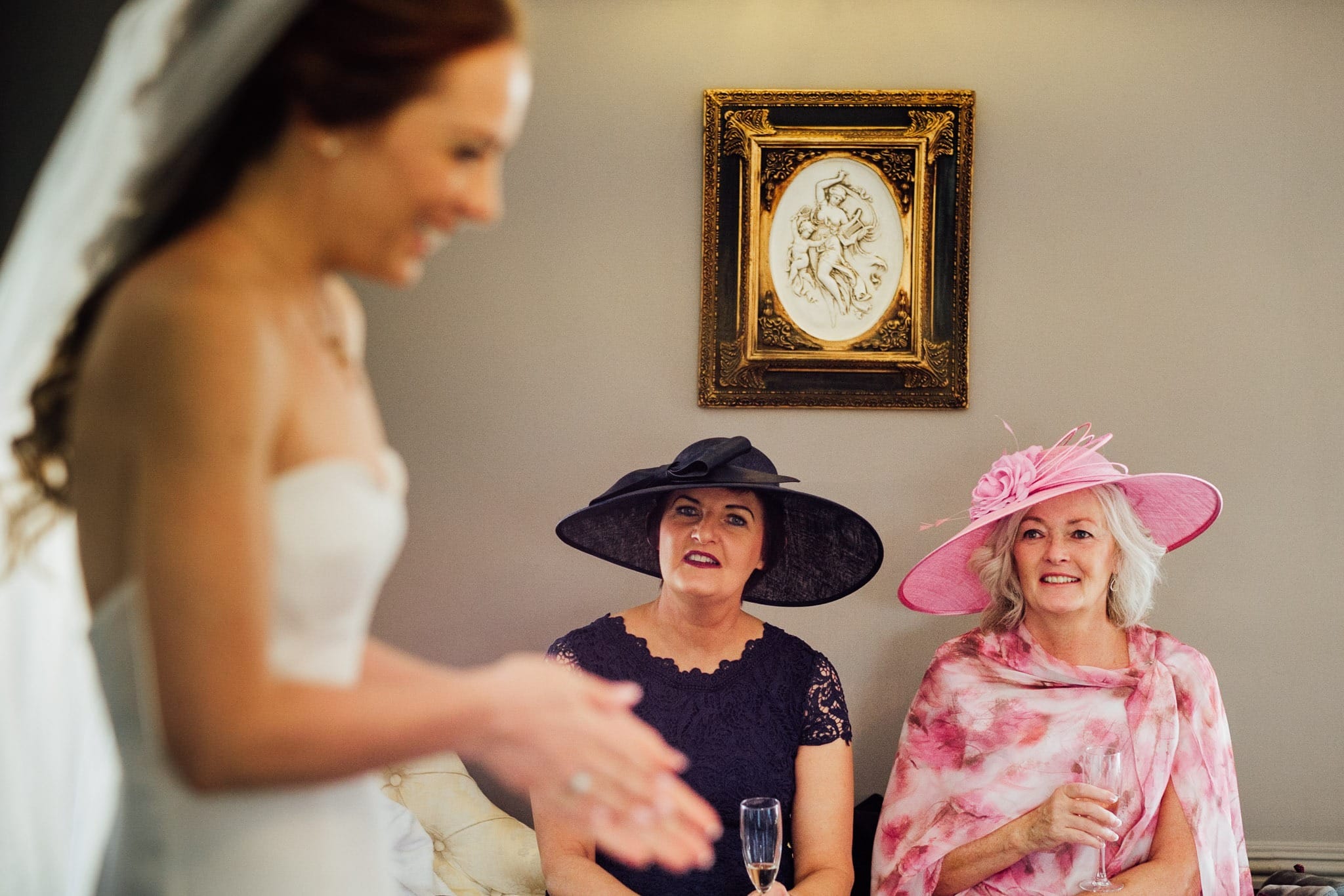 bride talking with her mother