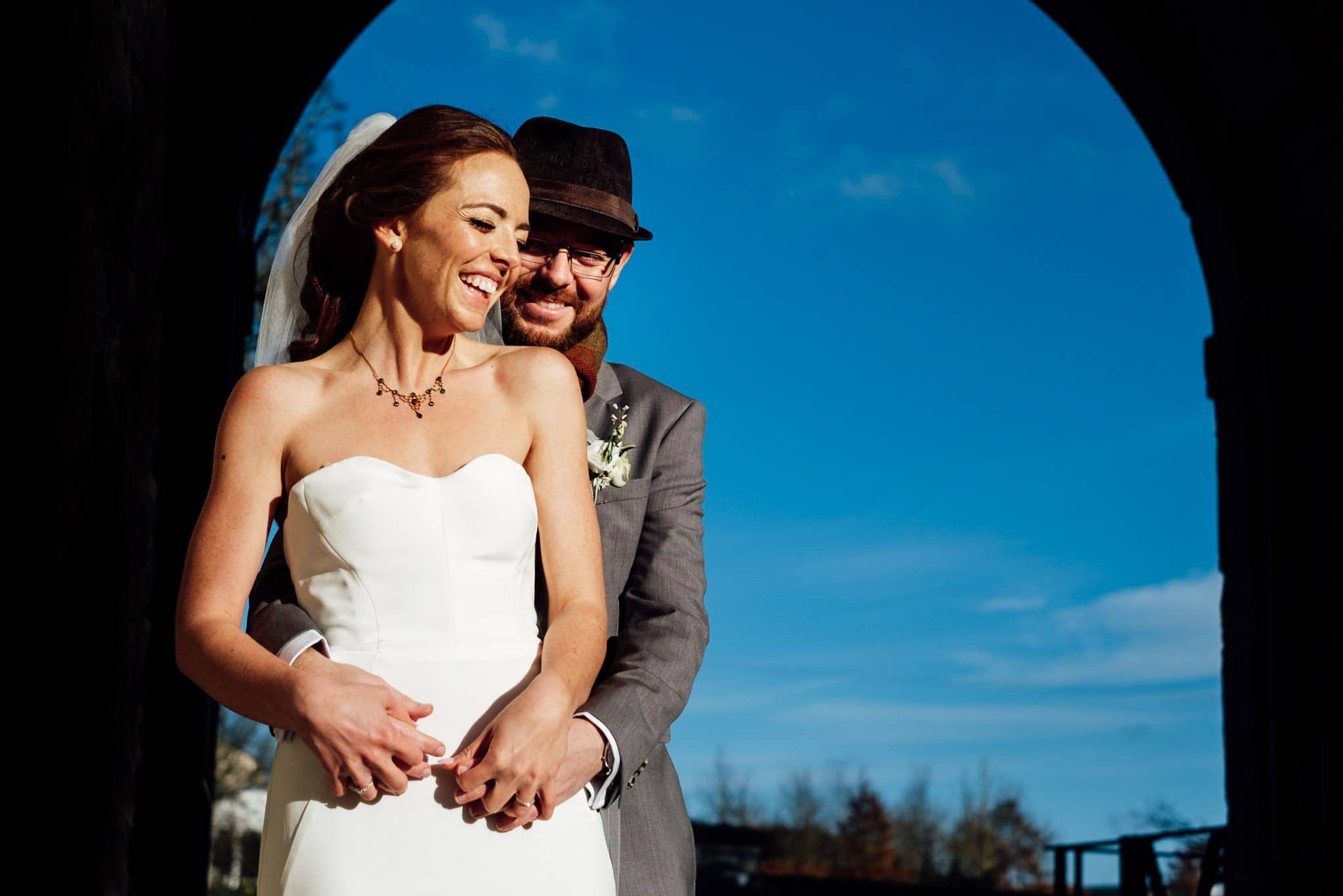 bride and groom at clonabreany house