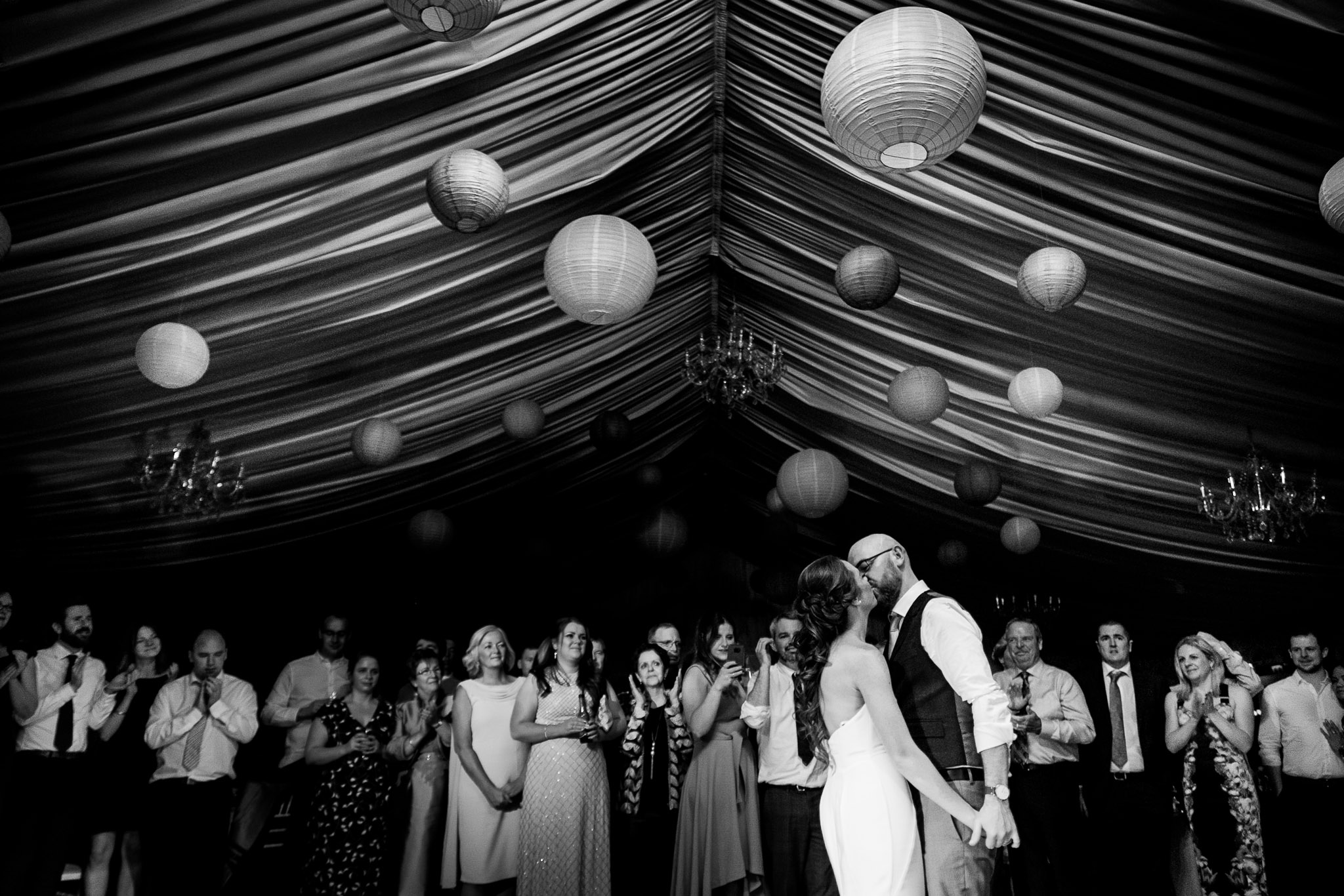 bride and groom have their first dance at a clonabreany house wedding