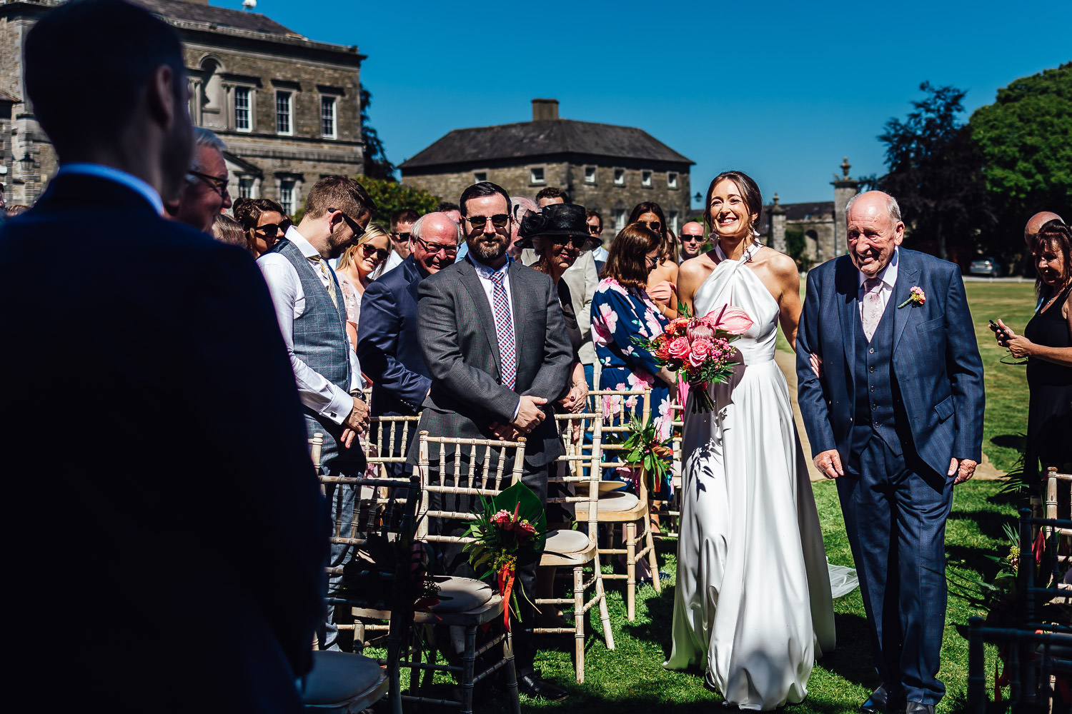 An outdoor ceremony at Bellinter House