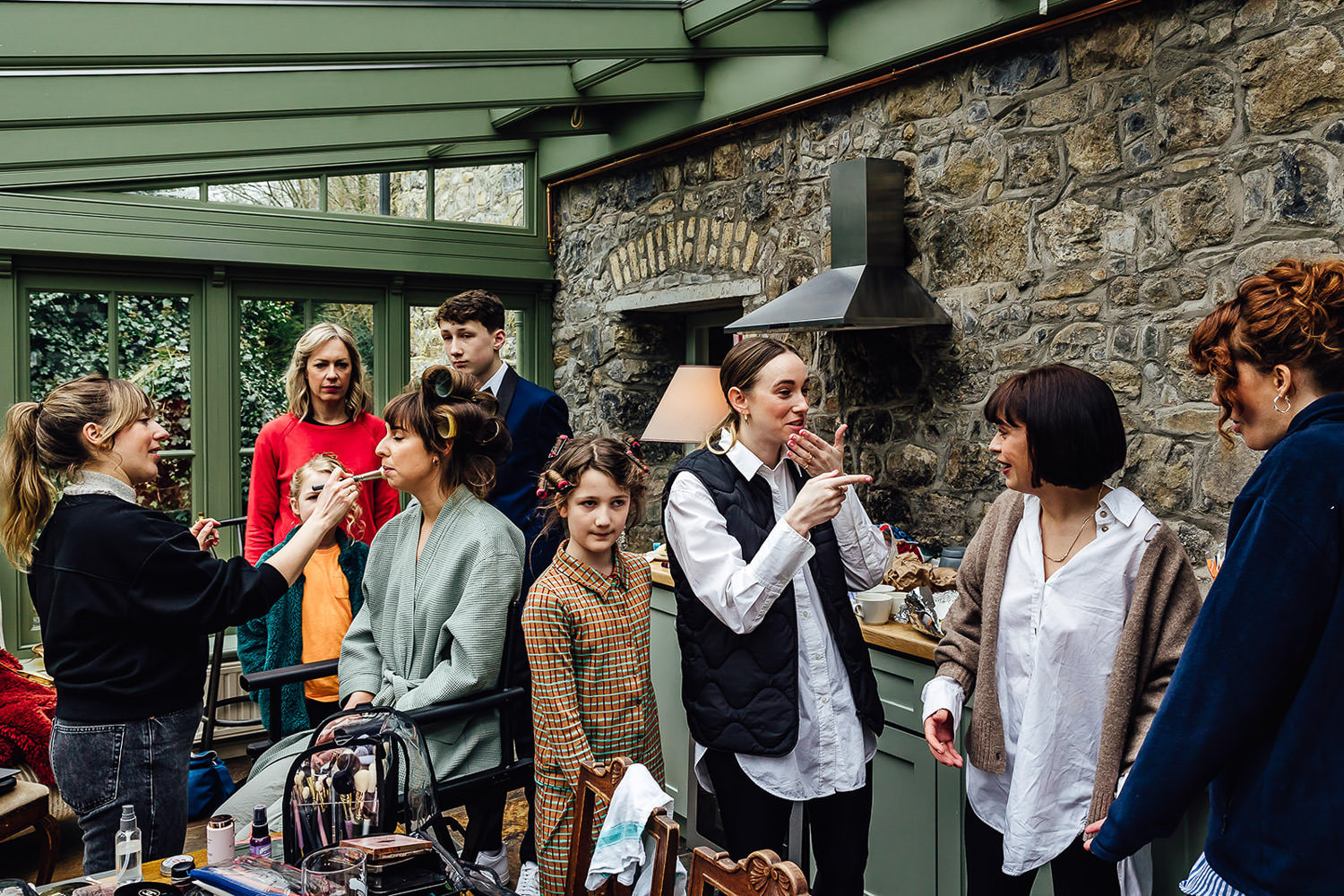 Bridal preparations at a Mount Druid wedding