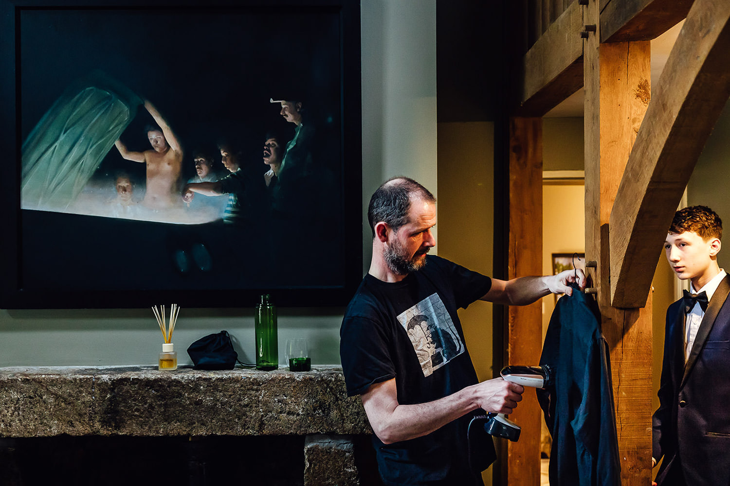 Bridal preparations at a Mount Druid wedding